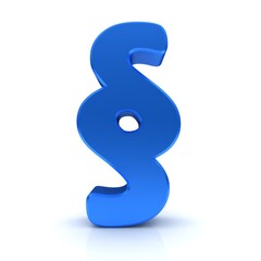 Naklejka premium Paragraph blue § sign 3d