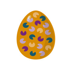 Easter egg isolated on white. 