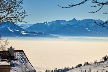 Rheintal und die &ouml;sterreichische Alpen