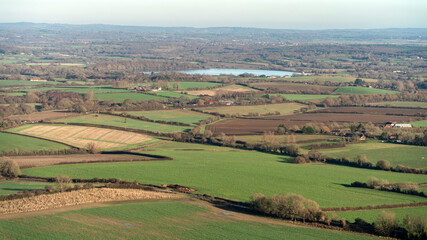 Fototapeta na wymiar View of Arlington reservoir in East Sussex