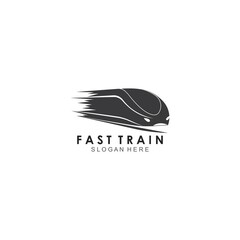 Train illustration logo vector flat design