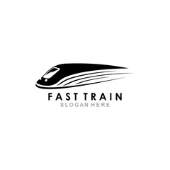Train illustration logo vector flat design