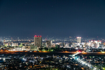 Fototapeta na wymiar 高崎市中心街の夜景