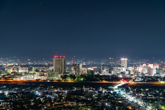 高崎市中心街の夜景