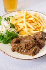 Belgian Beef stew with french fries