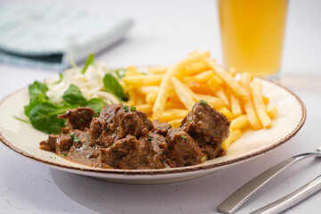 Belgian Beef stew with french fries