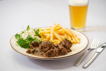 Belgian Beef stew with french fries