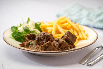 Belgian Beef stew with french fries