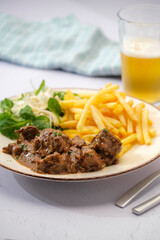 Belgian Beef stew with french fries