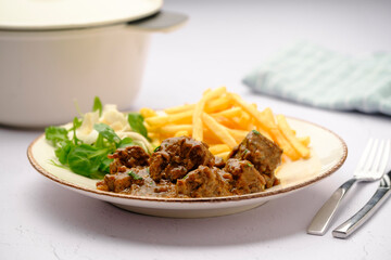 Belgian Beef stew with french fries