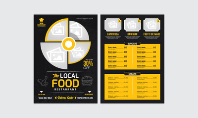Restaurant Food Menu Flyer Template