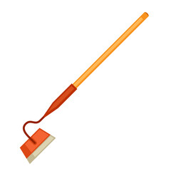 Illustration of hoe. Garden tools and equipment.