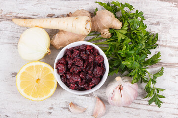 Healthy eating as source vitamins and minerals. Food for kidney health concept