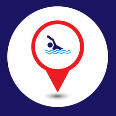 Swimming pool map pointer