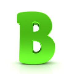 Green B letter sign 3d