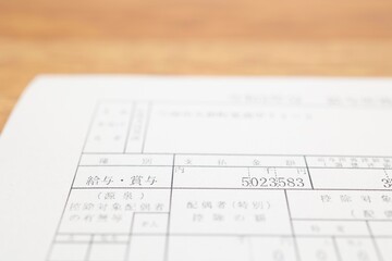 年収500万円の源泉徴収票