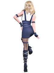 3D comics cosplay anime secret agent woman.