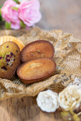 Financier and Galette, sweets, baked goods, フィナンシェとガレットのテーブルフォト スイーツ 焼き菓子