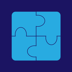 Puzzle icon. Puzzle game sign symbol