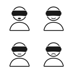 Icons VR Metavers Outline