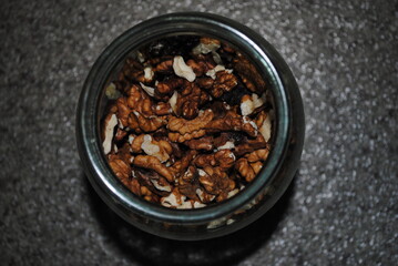 nut, walnuts, peeled