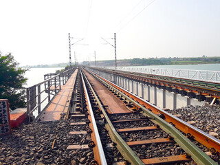 railroad tracks in the countryside