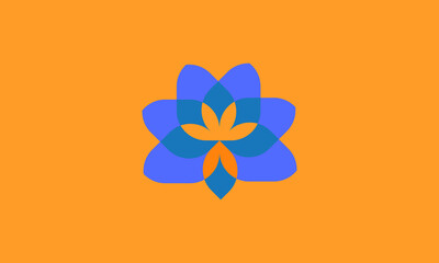 flower or geomatric logo abstract monogram vector logo template