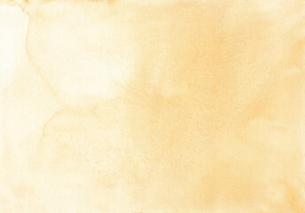 Watercolor gradient pastel peach background texture, hand painted. Aquarelle ombre light orange backdrop, stains on paper. Artistic yellow painting wallpaper.