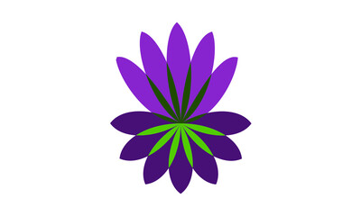 flower or geomatric logo abstract monogram vector logo template