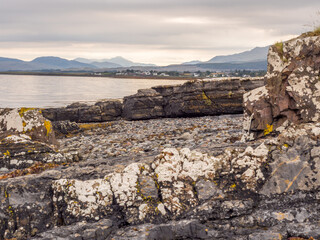 Interesting rocks at low tide at Broadford Bay, Isle of Skye, Scotland, UK