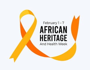 African Heritage and Health Week. Vector illustration on white