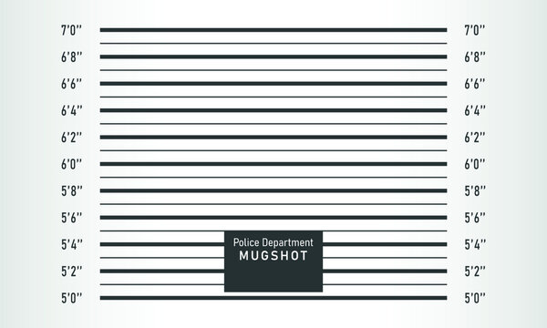 Mugshot Police lineup. Dangerous  Anonymous. Vector illustration