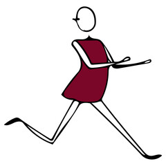 figure running away from something