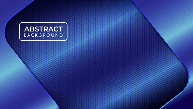 Abstract shiny blue arrow circle mesh design background with hexagon mesh metal pattern