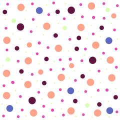 Vector polka dot pattern for fabric, textile, background, wallpaper.