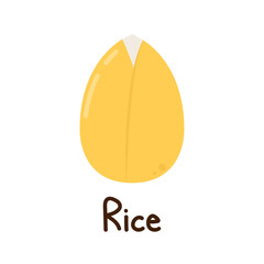 Rice logo design. rice vector on white background. poster. rice seed.