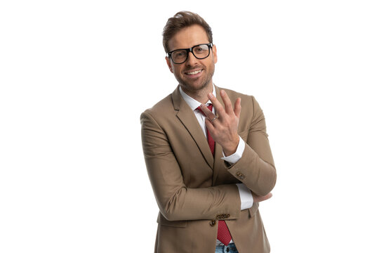 attractive smart casual man gesturing what do you want