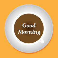 coffee cup icon, Good Morning