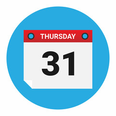31 Thursday - Calendar Icon