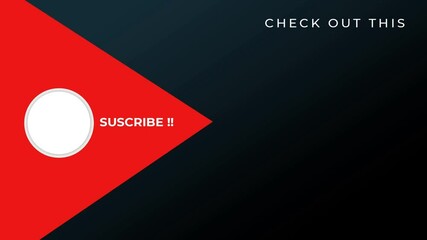 Animation End screen channel, suitable to put on your vlog video