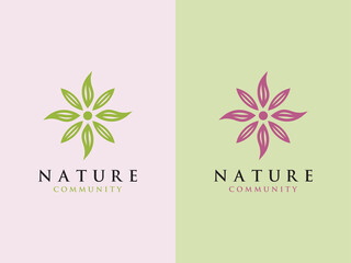 Templates for Logo Design of Natural Leaf Vector