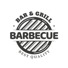 Barbecue grill logo isolated on white background. BBQ concept. Vector illustration