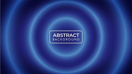 Blue background with geometric circles abstract concept with hexagon carbon fiber