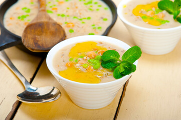 Hearty Middle Eastern Chickpea and Barley Soup