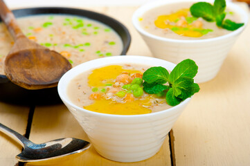 Hearty Middle Eastern Chickpea and Barley Soup