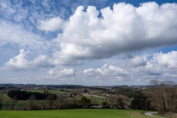 Cloud images with rain clouds and storm clouds in the landscape