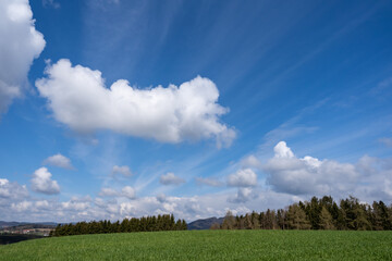 Cloud images with rain clouds and storm clouds in the landscape