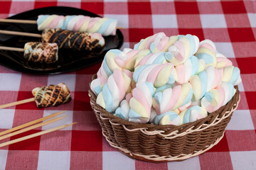 Multicolored Marshmallows - Tasty, Colorful And Fluffy Marshmallows.