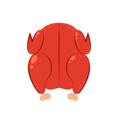 Roast chicken vector on white background. Roast chicken vector.