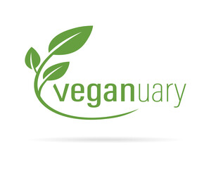 Veganuary - Icon on a white background